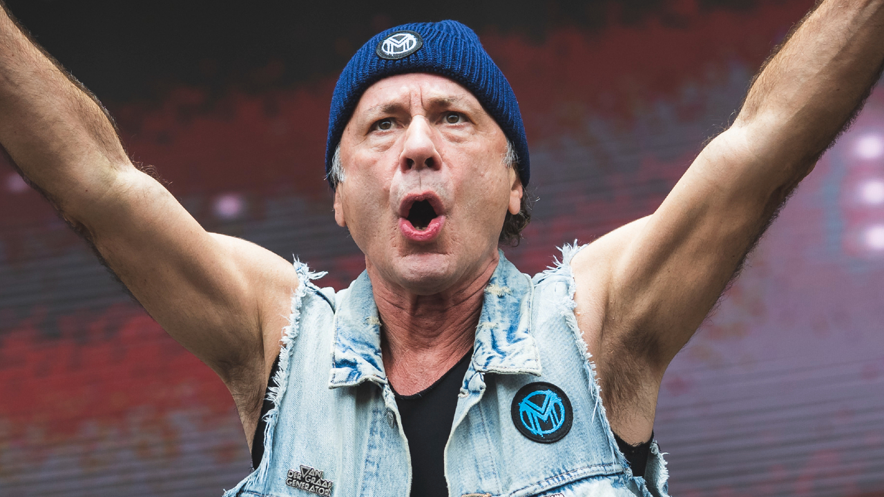 Bruce Dickinson performing live in 2024
