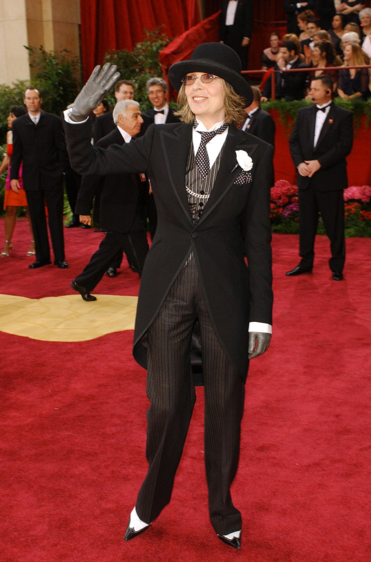 Diane Keaton's style evolution: Diane Keaton attends the 76th Annual Academy Awards on February 29, 2004 at the Kodak Theater, in Hollywood, California. (Photo by Vince Bucci/Getty Images)