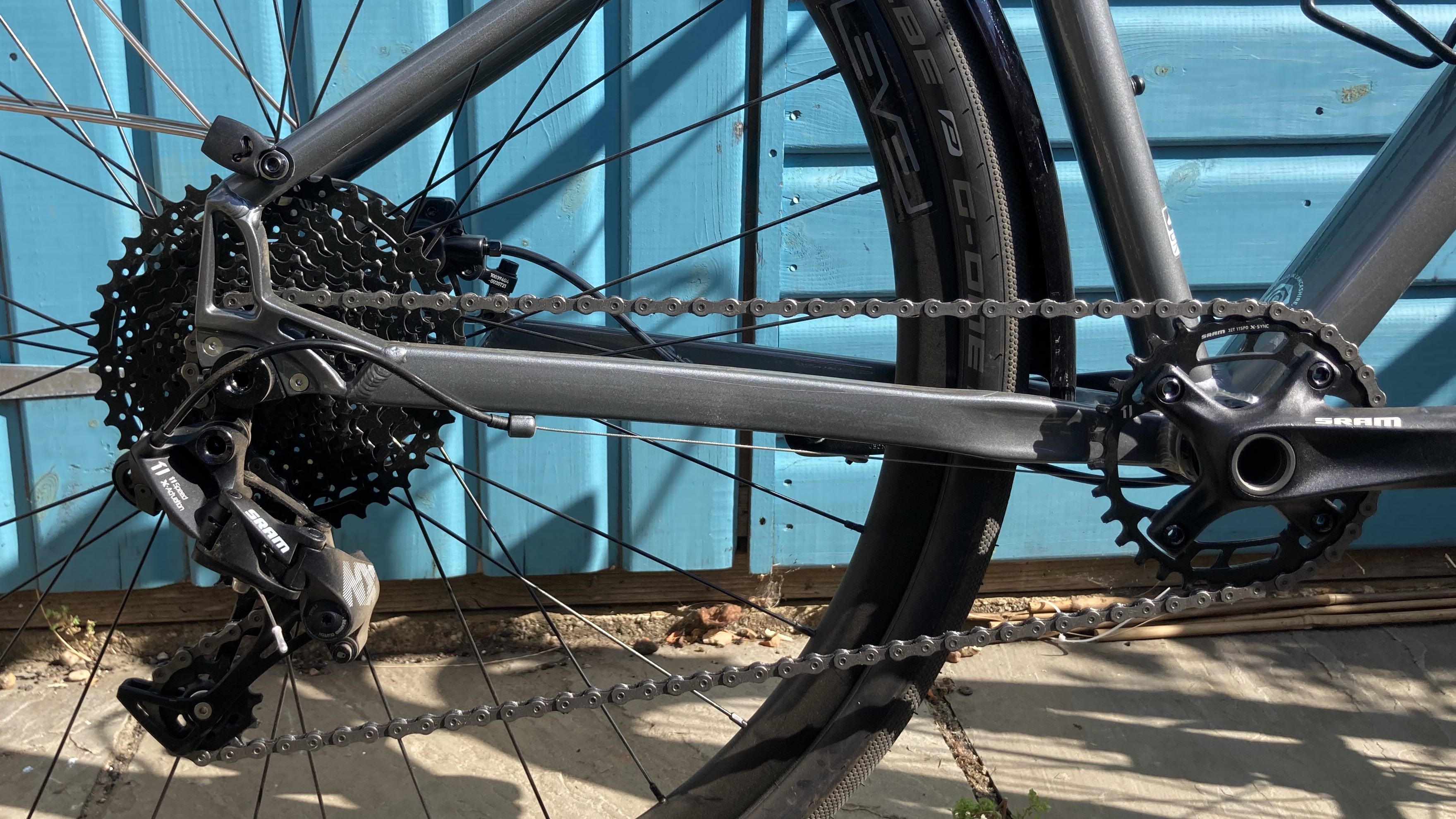 The SRAM 1x drivetrain on a Ribble Hybrid AL Trail