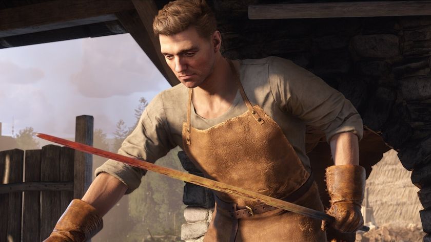 Kingdom Come: Deliverance 2 screenshot - smith holding a sword