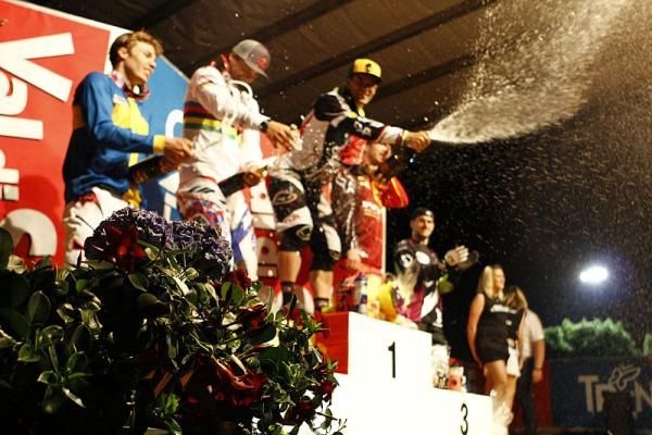 The elite men's podium