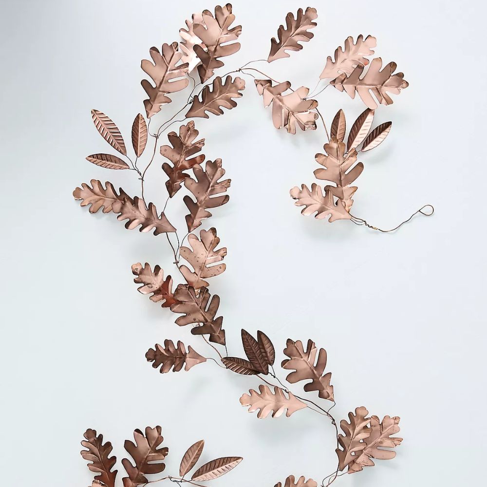 copper leaf garland