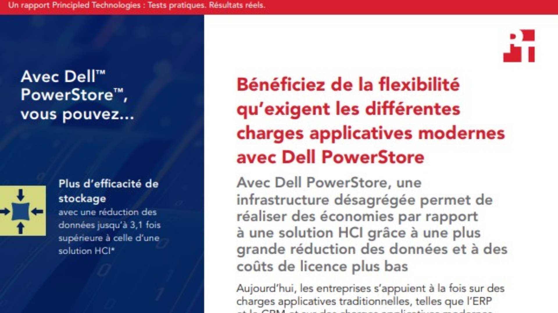 B&eacute;n&eacute;ficiez de la flexibilit&eacute; requise par les charges de travail modernes et diversifi&eacute;es gr&acirc;ce &agrave; Dell PowerStore
