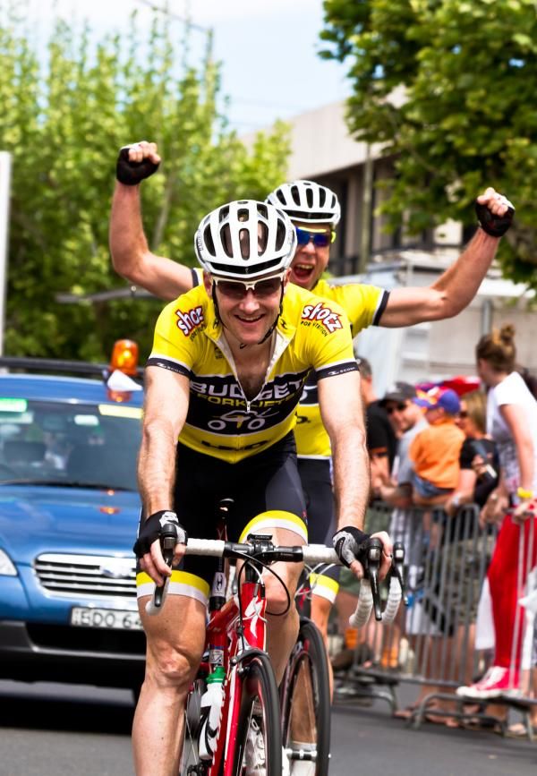 Peter Herzig and Michael Cupitt celebrate