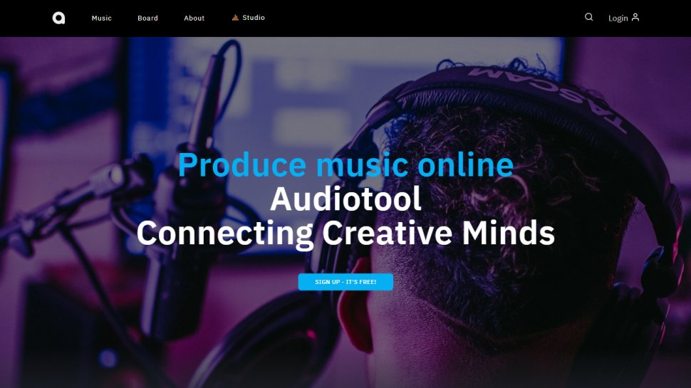 Website screenshot for Audiotool