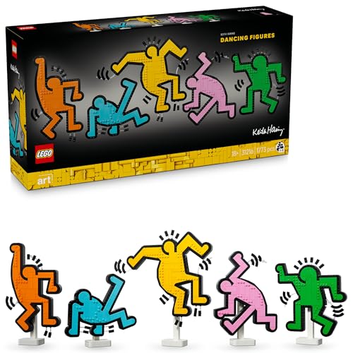 Lego® Art Keith Haring – Dancing Figures 31216 Living Room Decor, Building Set for Adults, Wall Artwork, Toys Idea for Men, Women and Any Artists Who Love a Creative Activity