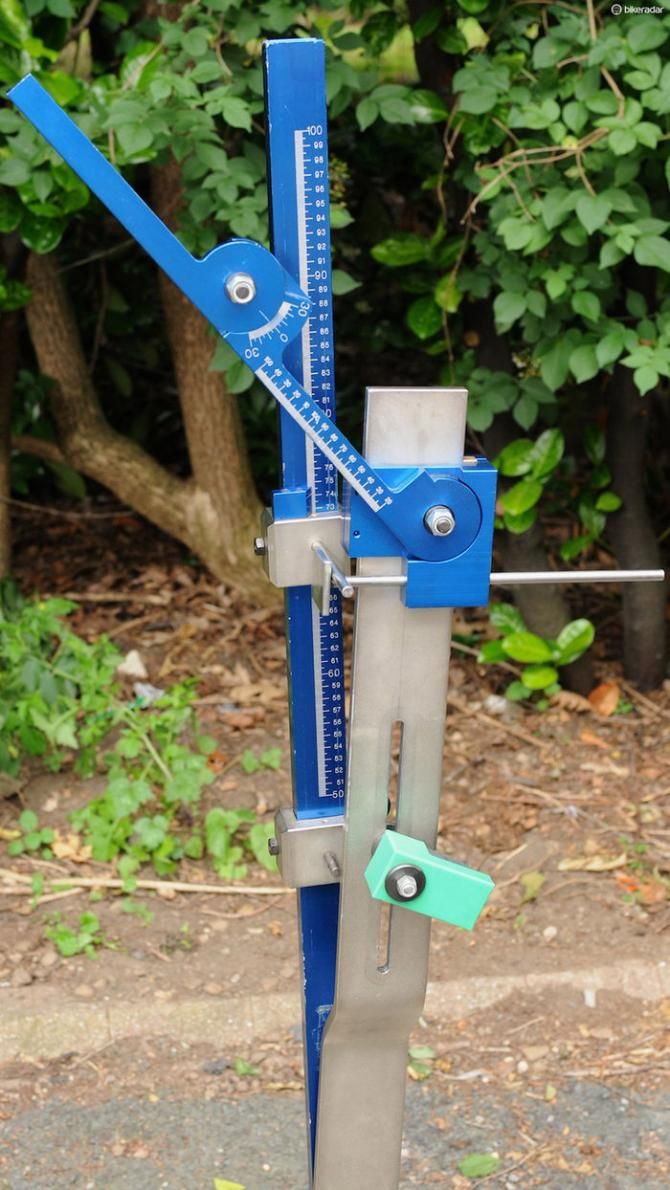 Close up of the Lotto bike fitting jig