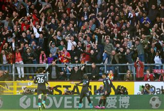 Mane celebrates scoring Liverpool's second goal