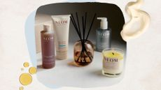 The NEOM de-stress box with five products including a candle, diffuser, body wash, body butter
