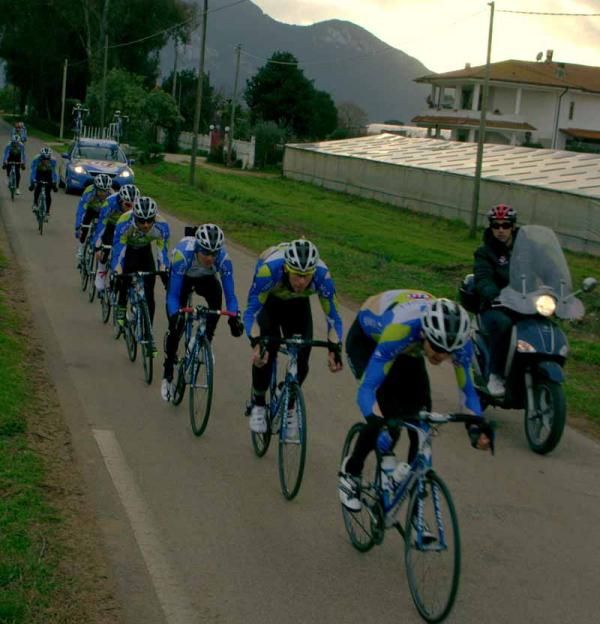 The riders on a training ride