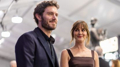 Adam Brody and Leighton Meester attend the 2024 SAG Awards
