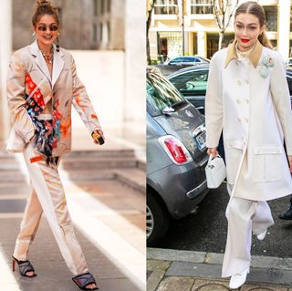 Gigi Hadid Wearing Silk Dress Street Style