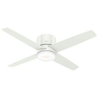 Hunter Advocate ceiling fan with Fresh White finish on a white background.