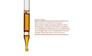 Pipette with maple syrup in
