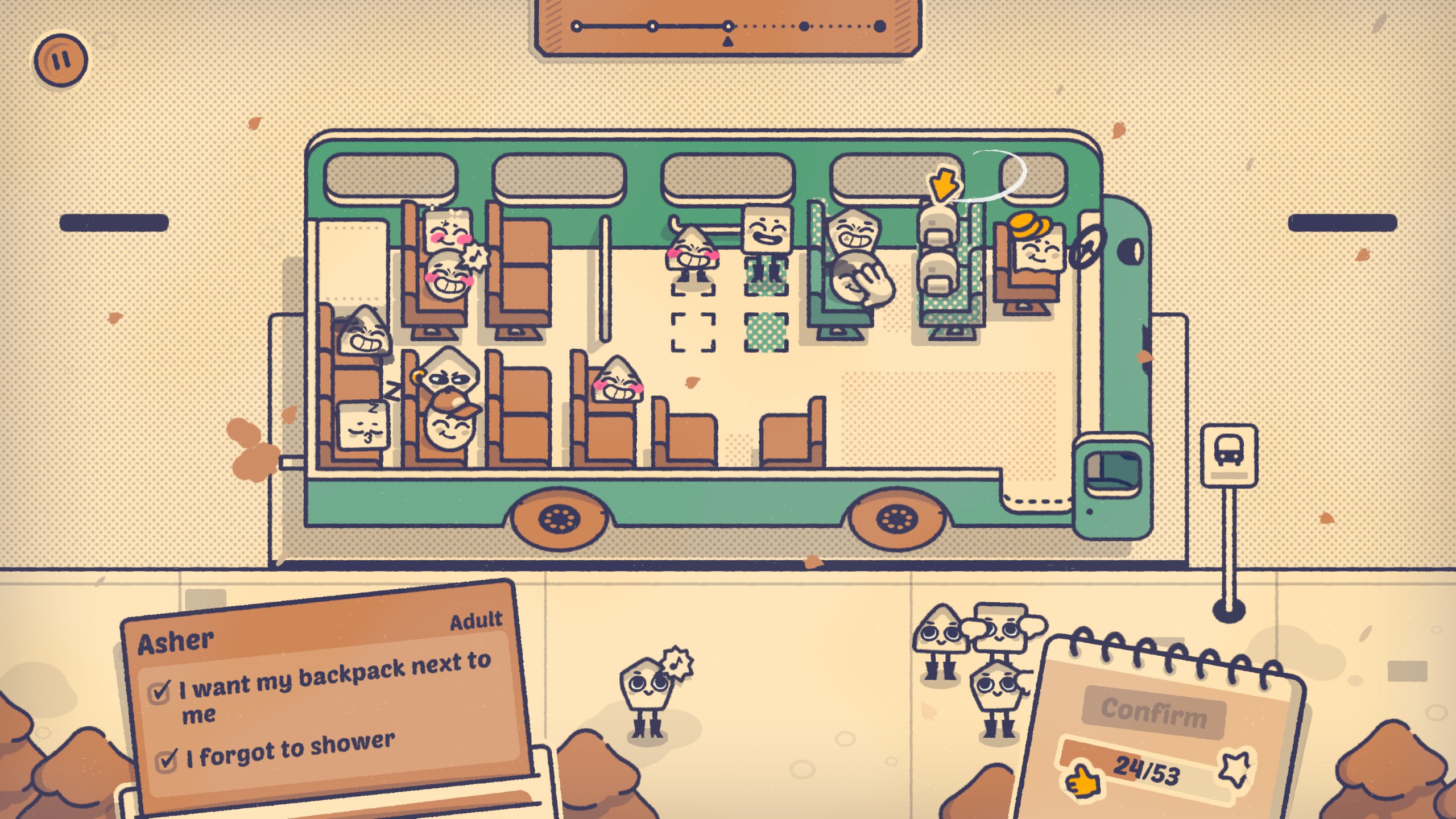 A bus in Is This Seat Taken?