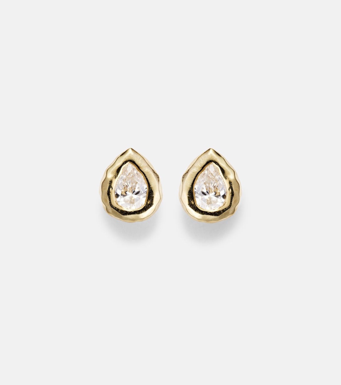 Nesting Gem 18kt Gold Earrings With Diamonds