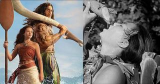 Disney Moana live-action remake alongside an image from the 1926 Moana film