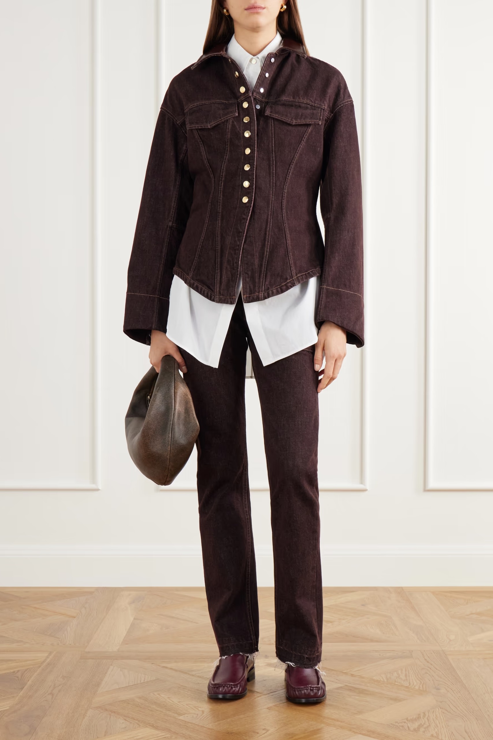 R&amp;ugrave;adh, The B&amp;egrave;b&amp;egrave; Frayed Mid-Rise Straight-Leg Jeans