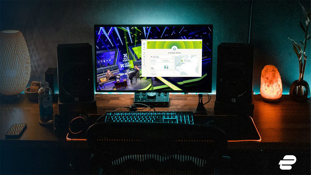 ExpressVPN running on a gaming computer