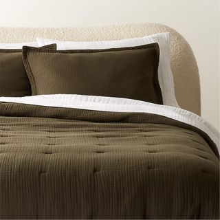 Organic cotton dark green bedding set