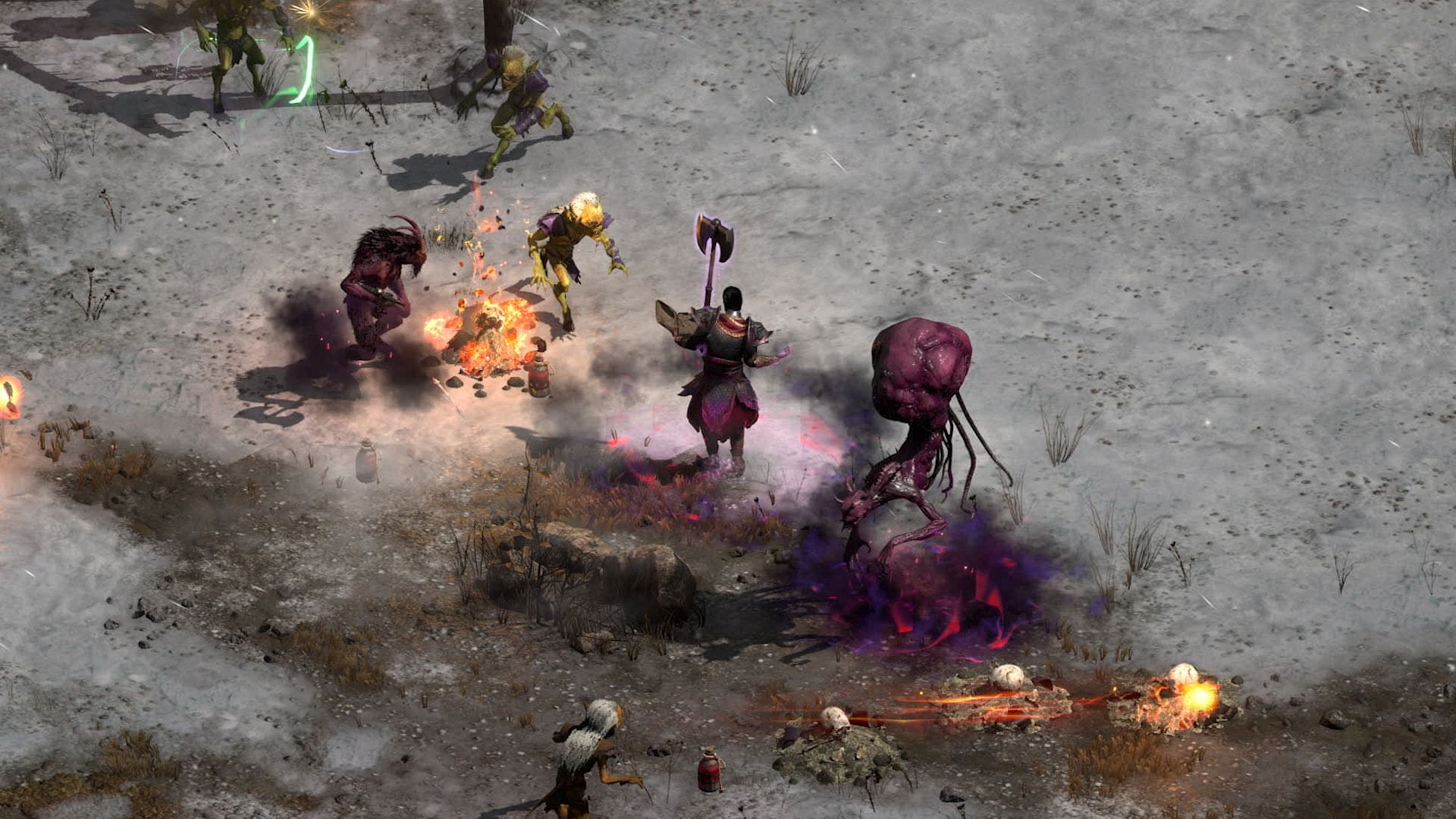 Gameplay images of Diablo 2 Warlock