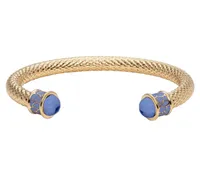 Salamander Torque Forget-Me-Not &amp; Gold Bangle, £150.00 | Halycon Days&nbsp;