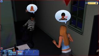 The Sims 3, a sim and a burglar are attracted to each other.