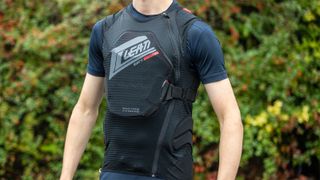 Man's torso wearing Leatt 3DF AirFit Vest