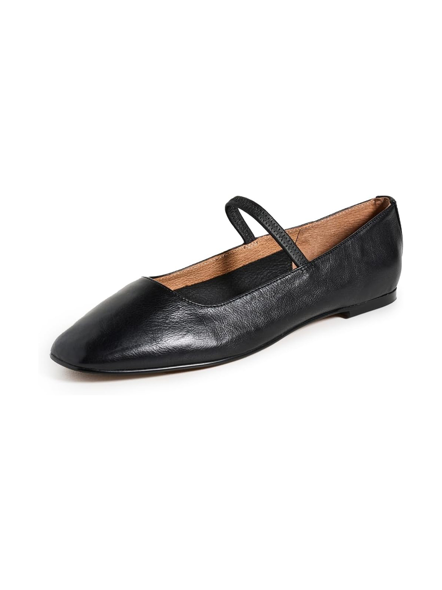 Madewell, Madewell Women's the Greta Ballet Flats, True Black, 6 Medium Us