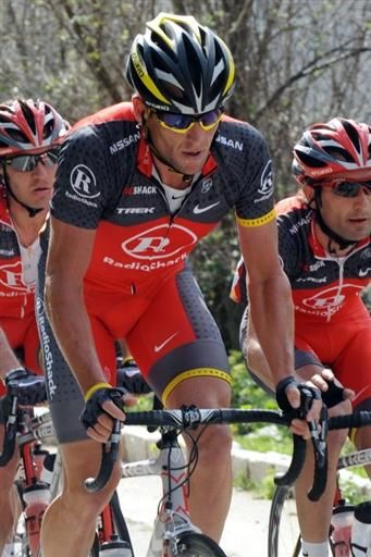 Lance Armstrong (RadioShack) races in Corsica