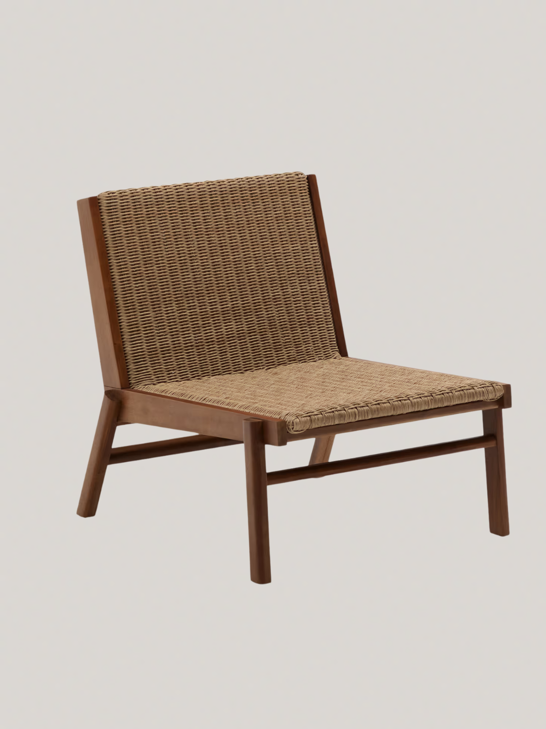 A close weave rattan garden chair
