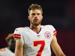 Harrison Butker playing for the Kansas City Chiefs