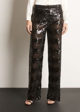 Calzedonia, Striped Sequin Palazzo Pants