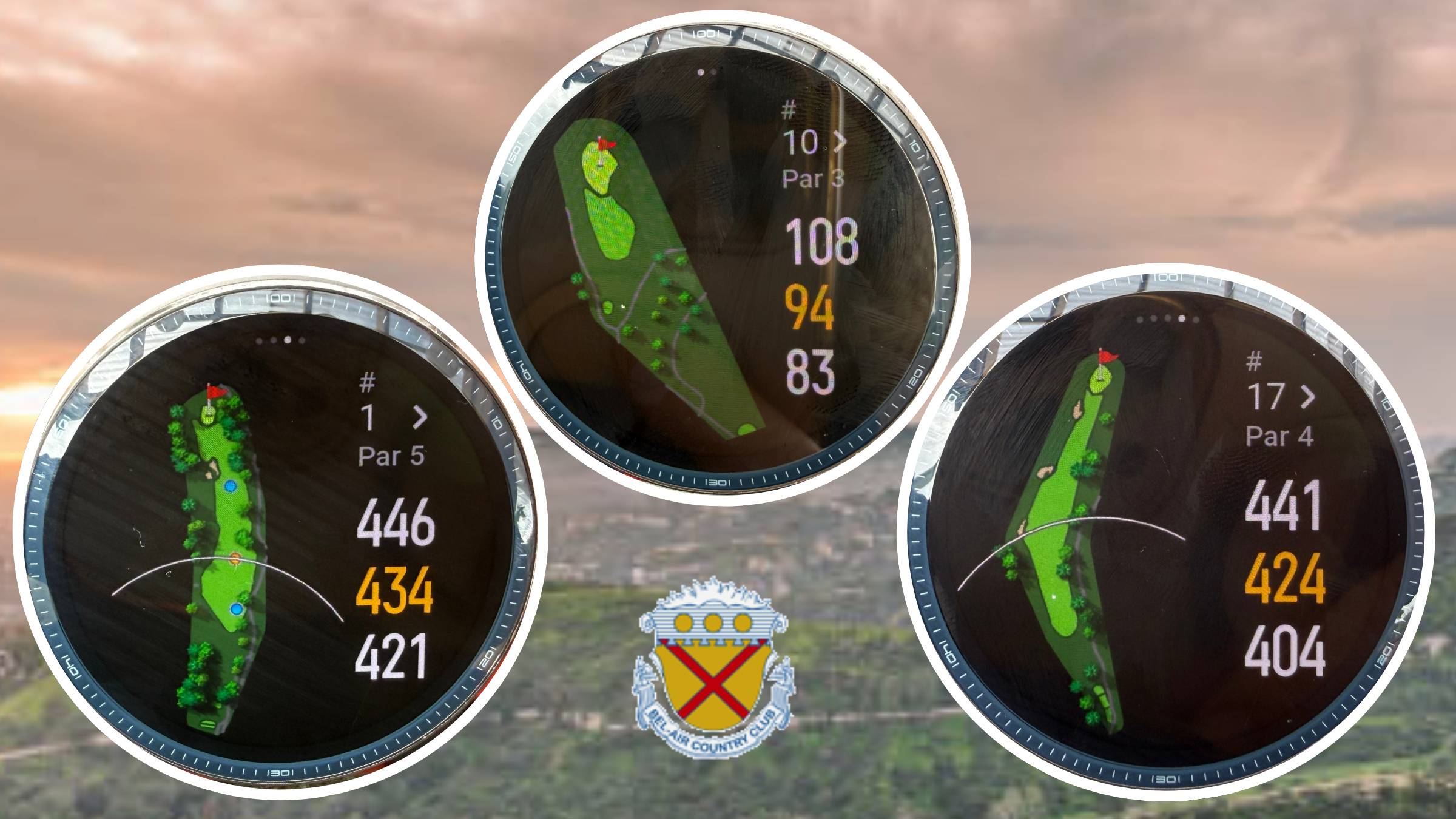 Details of holes 1, 10 and 17, Bel-Air Country Club