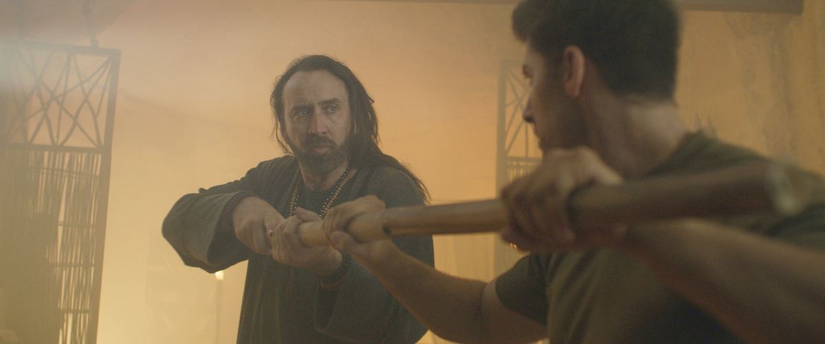 Nicolas Cage and Alain Moussi star in &#039;Jiu Jitsu,&#039; about a solider with amnesia who learns he&#039;s the last line of defense against an alien warrior.