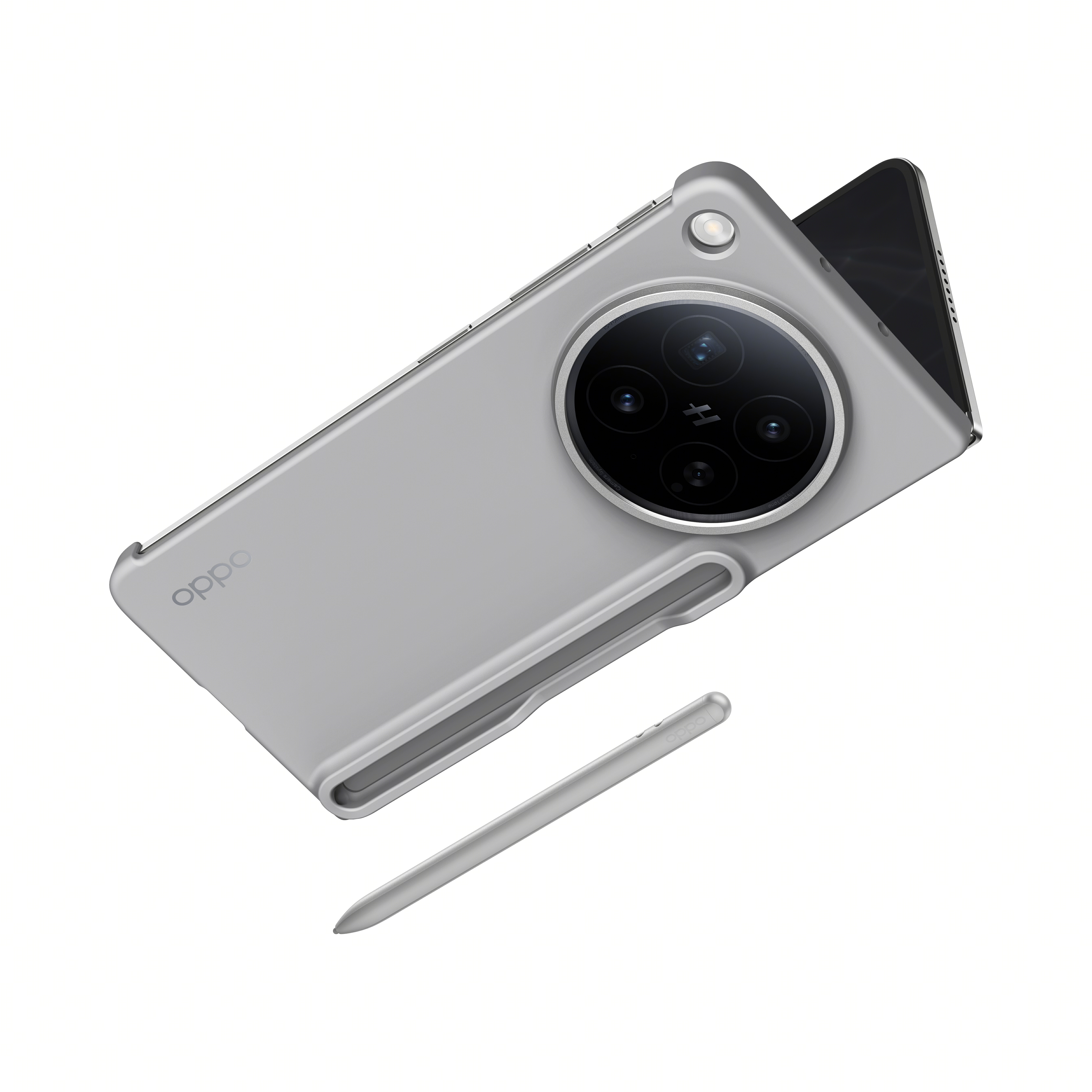 Oppo find N6 phone and stylus product image on a white background