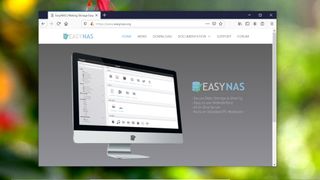 Screengrab av easynas hemsida's homepage