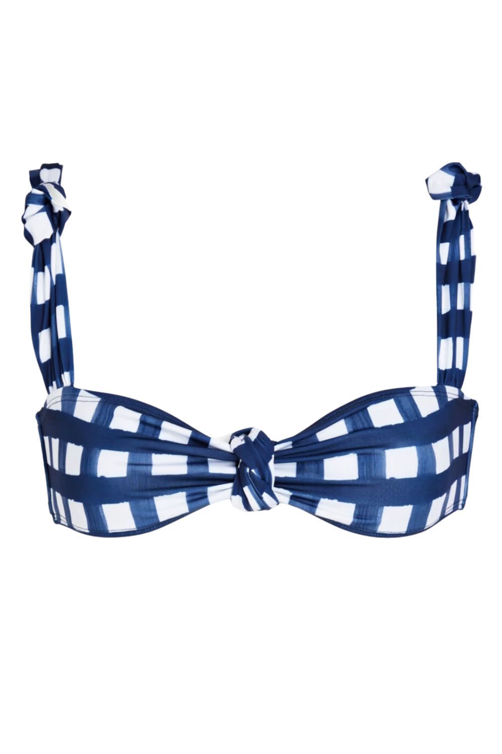 Bikini sets: Jacquemus Le Haut Vichy knotted gingham bikini top