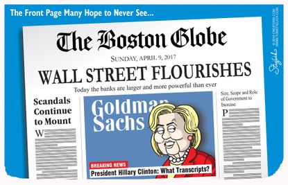 Political Cartoon U.S. Boston Globe Hillary