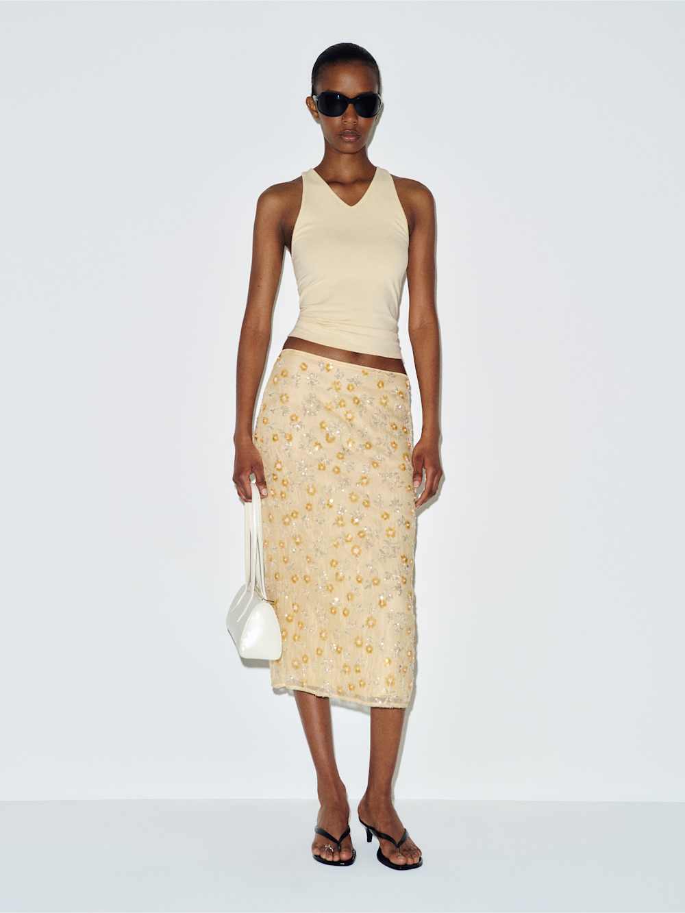 Helen Low Waist Midi Skirt