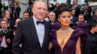 Francois-Henri Pinault and Salma Hayek attend the "Killers Of The Flower Moon" red carpet during the 76th annual Cannes film festival at Palais des Festivals on May 20, 2023 in Cannes, France.