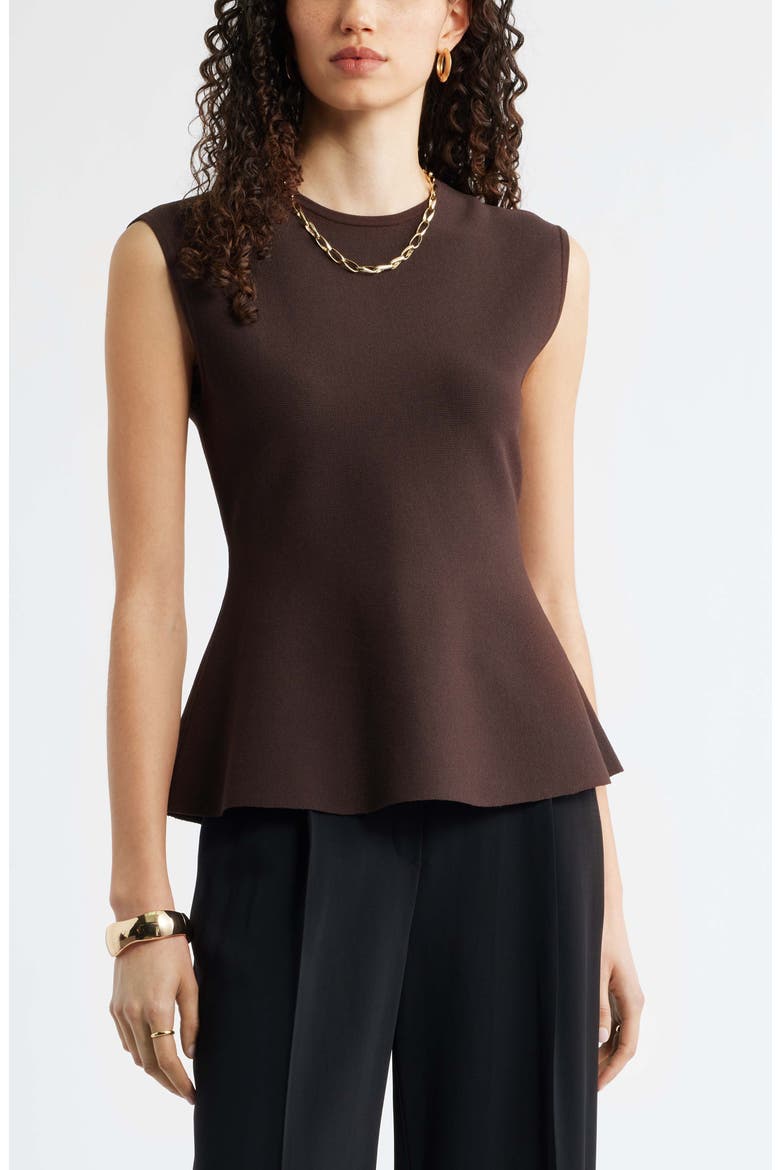 Sleeveless Peplum Sweater