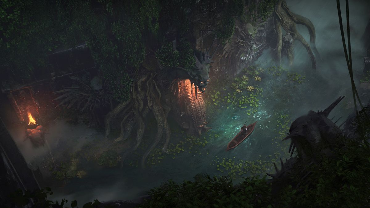 Diablo 4: Vessel of Hatred expansion concept art showing Nahantu