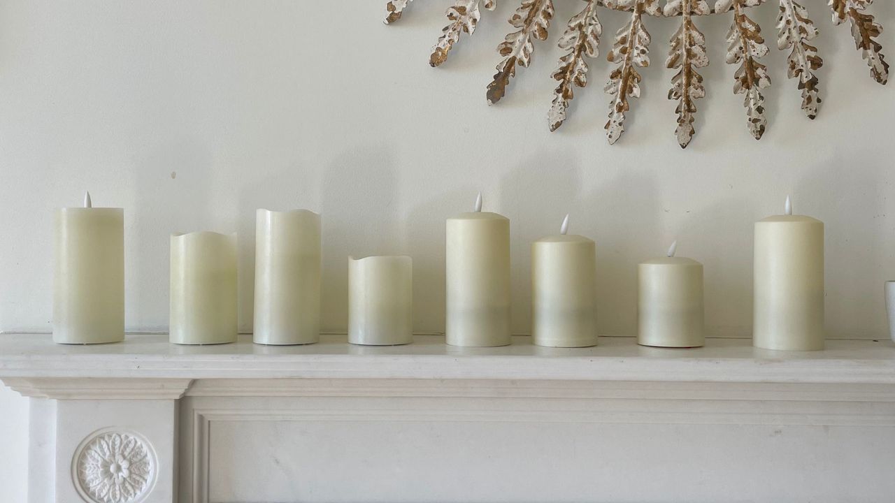 A collection of the best flameless candles from Lights4Fun, IKEA, Luminara, and Amagic being tested in Laura&#039;s home