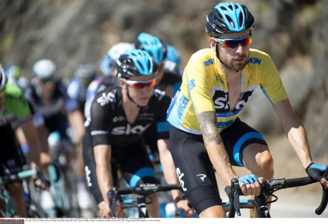 Bradley Wiggins (Team Sky) spent another day in yellow