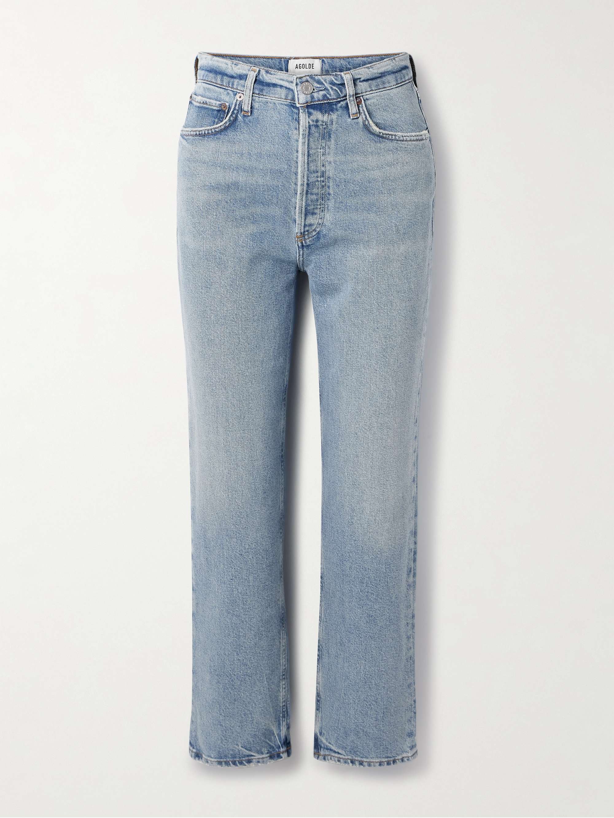 '90s Pinch Waist Cropped High-Rise Straight-Leg Jeans