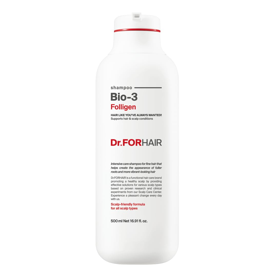 Dr.forhair Folligen Bio-3 Shampoo | Korean Hair Care | Clarifying, Volumizing &amp;amp; Root Boost | for Hair Thickening &amp;amp; Fuller Looking, 16.91 Fl Oz