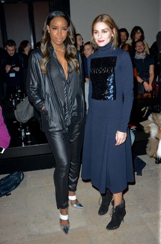 Olivia Palermo & Joan Smalls Front Row At Paris Fashion Week AW15