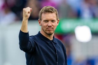 Julian Nagelsmann Germany Euro 2024 squad Head Coach Julian Nagelsmann of Germany celebrates his side's victory in the UEFA EURO 2024 group stage match between Germany and Hungary at Stuttgart Arena on June 19, 2024 in Stuttgart, Germany. (Photo by Kevin Voigt/GettyImages)