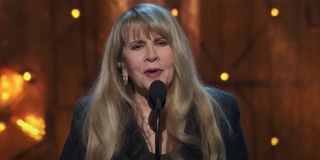 Stevie Nicks Screenshot from speaking at the Rock and Roll Hall of Fame 2019